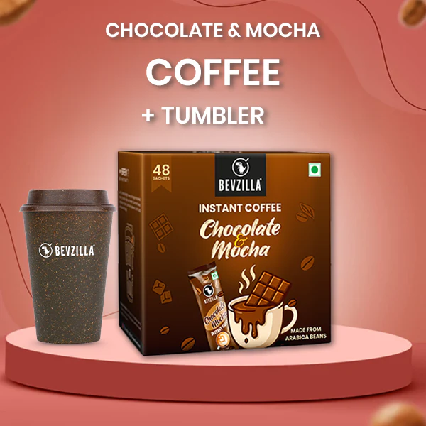 48 Sachets Choco Mocha + Reusable Coffee Husk Tumbler - 300ml