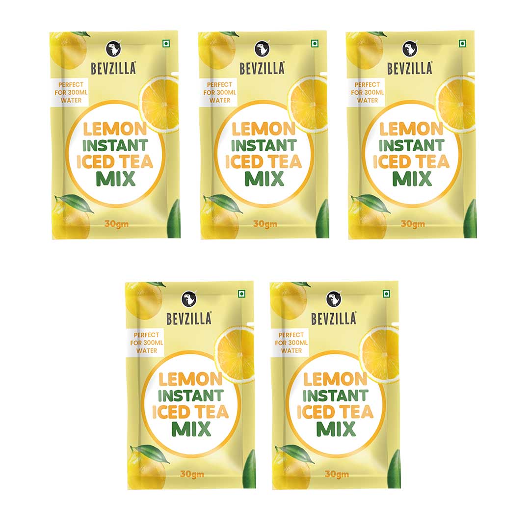 Bevzilla instant iced tea lemon 30gm x5