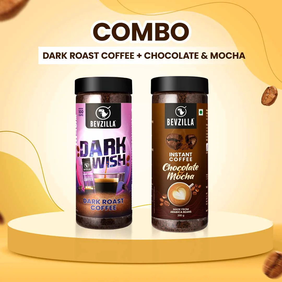 Chocolate & Mocha + Dark Wish Coffee Powder Combo (200gm X 2)