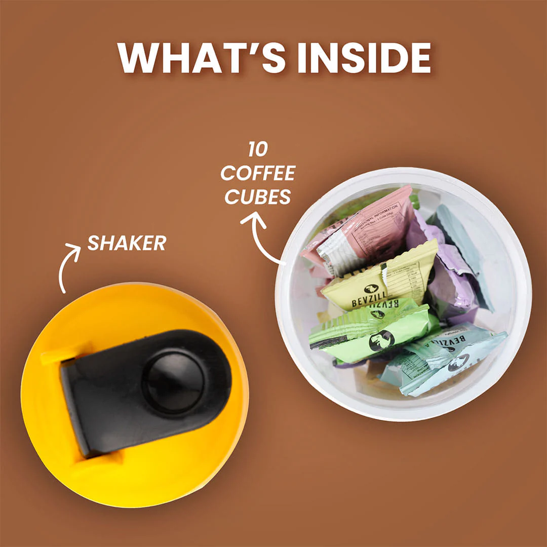 10 Flavoured Coffee Cubes + Shaker - Image 2