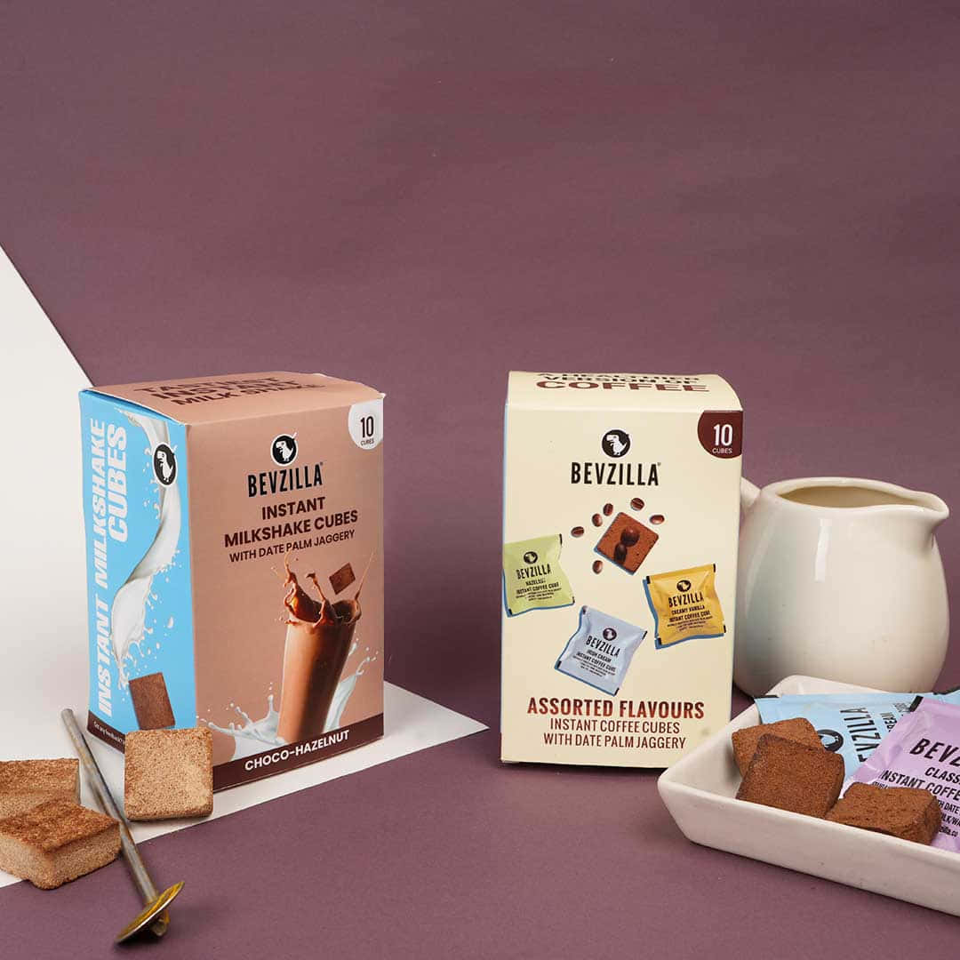 Coffee 10 Cubes Assorted Pack + Choco-Hazelnut Milkshake Cubes
