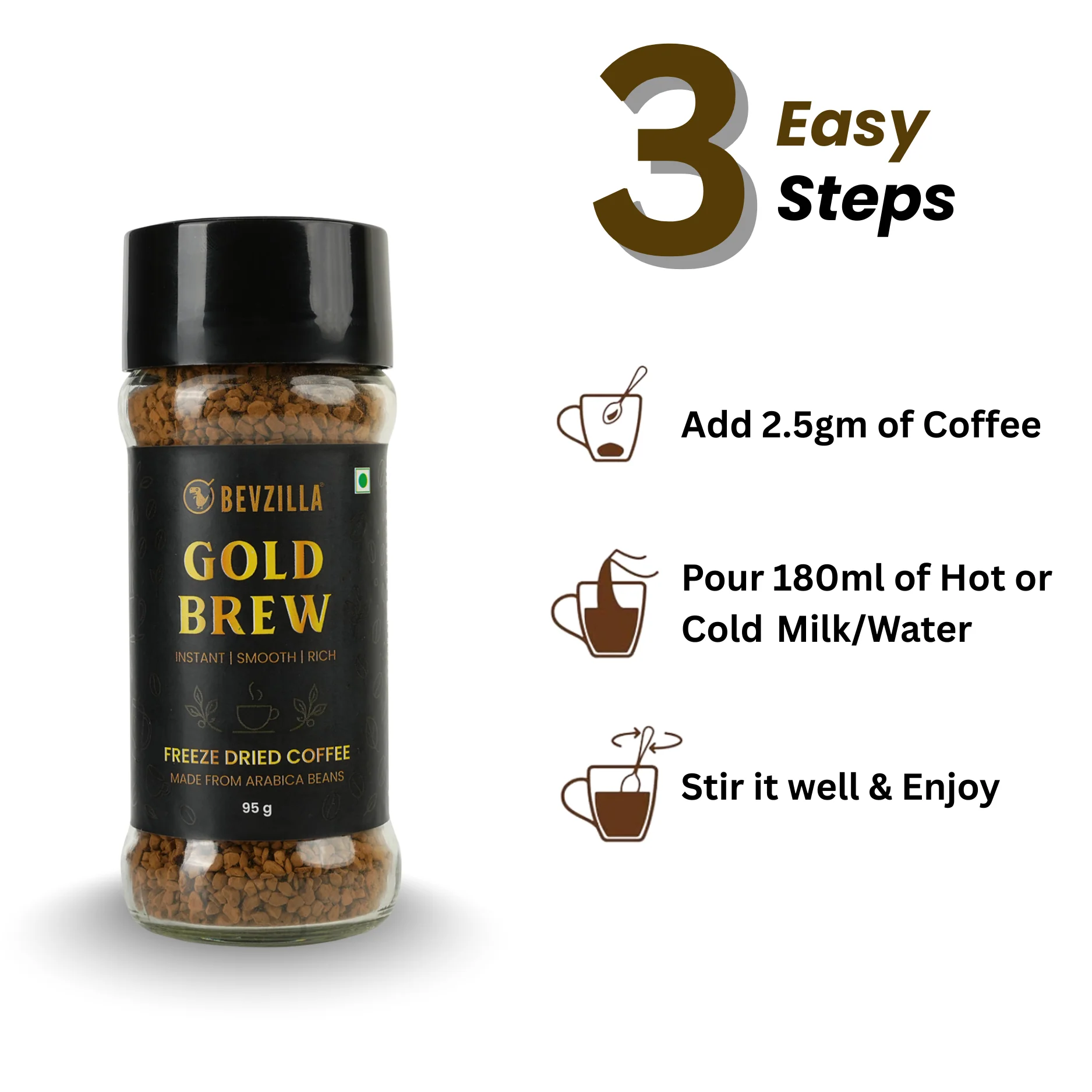 Goldbrew - Freeze Dried 95Gm Jar - Image 4