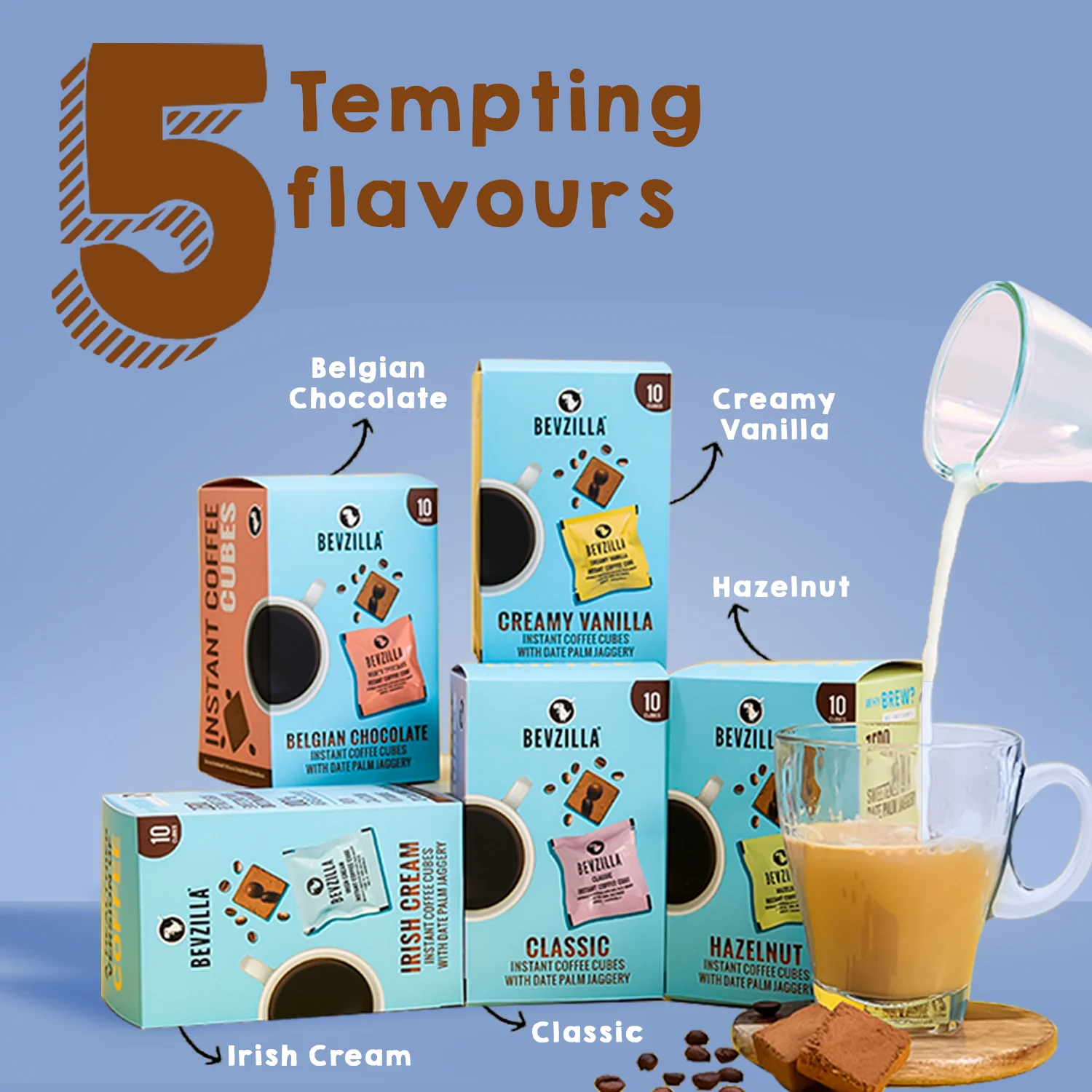 Irish Cream+Belgian Chocolate Coffee 10 Cubes Combo Pack - Image 6