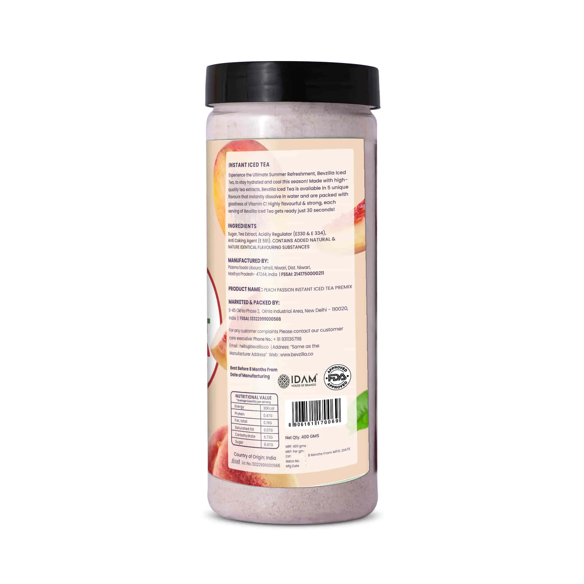 Peach Passion Instant Iced tea mix - Image 3
