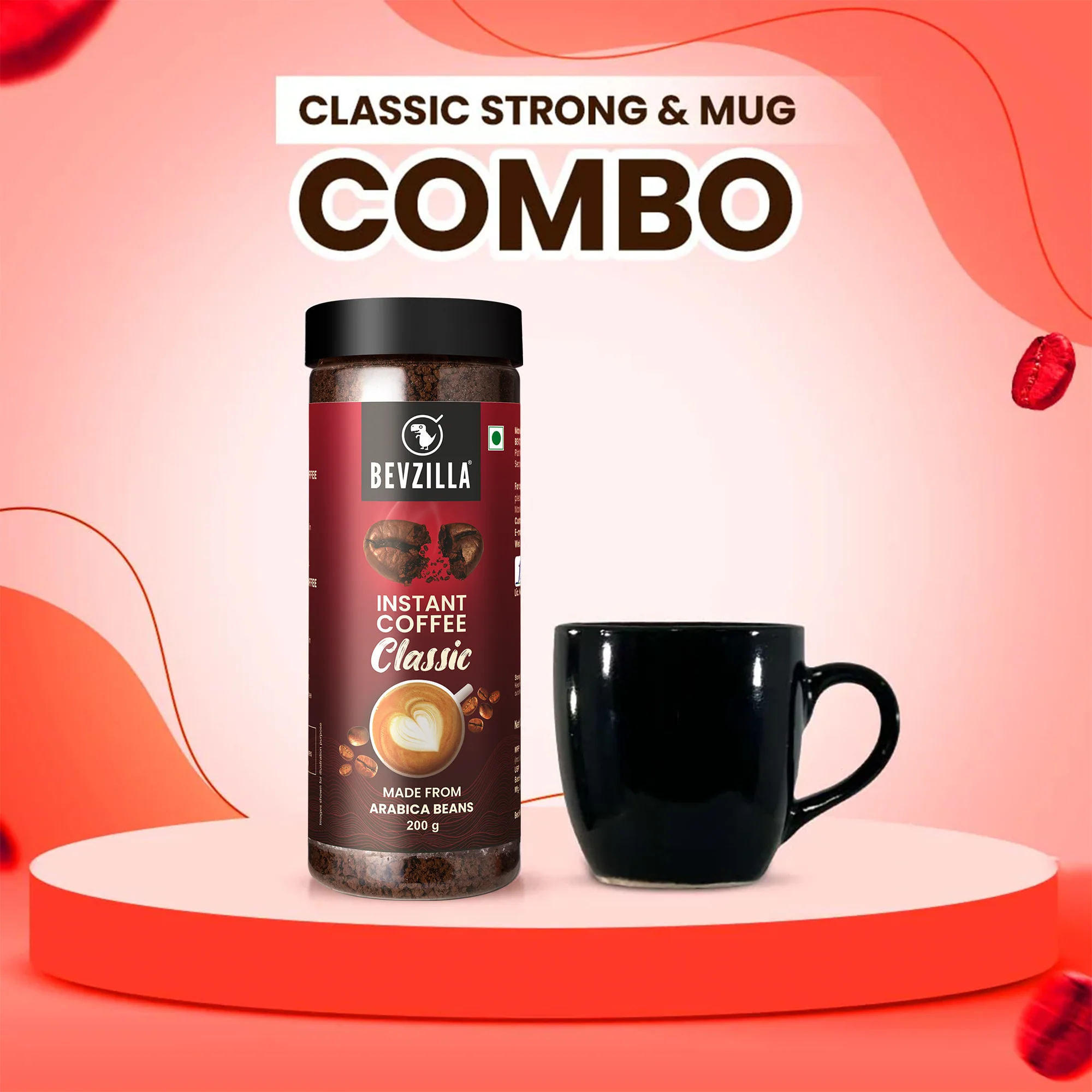 Premium Classic Strong Coffee Powder 200gm + Free Coffee Mug