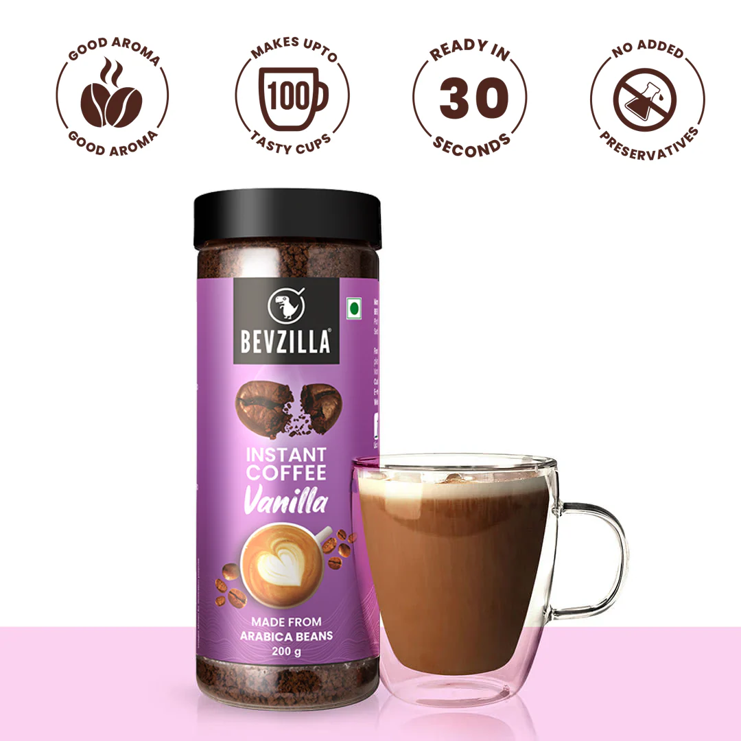 Premium French Vanilla Coffee Powder - 200 grams - Image 2