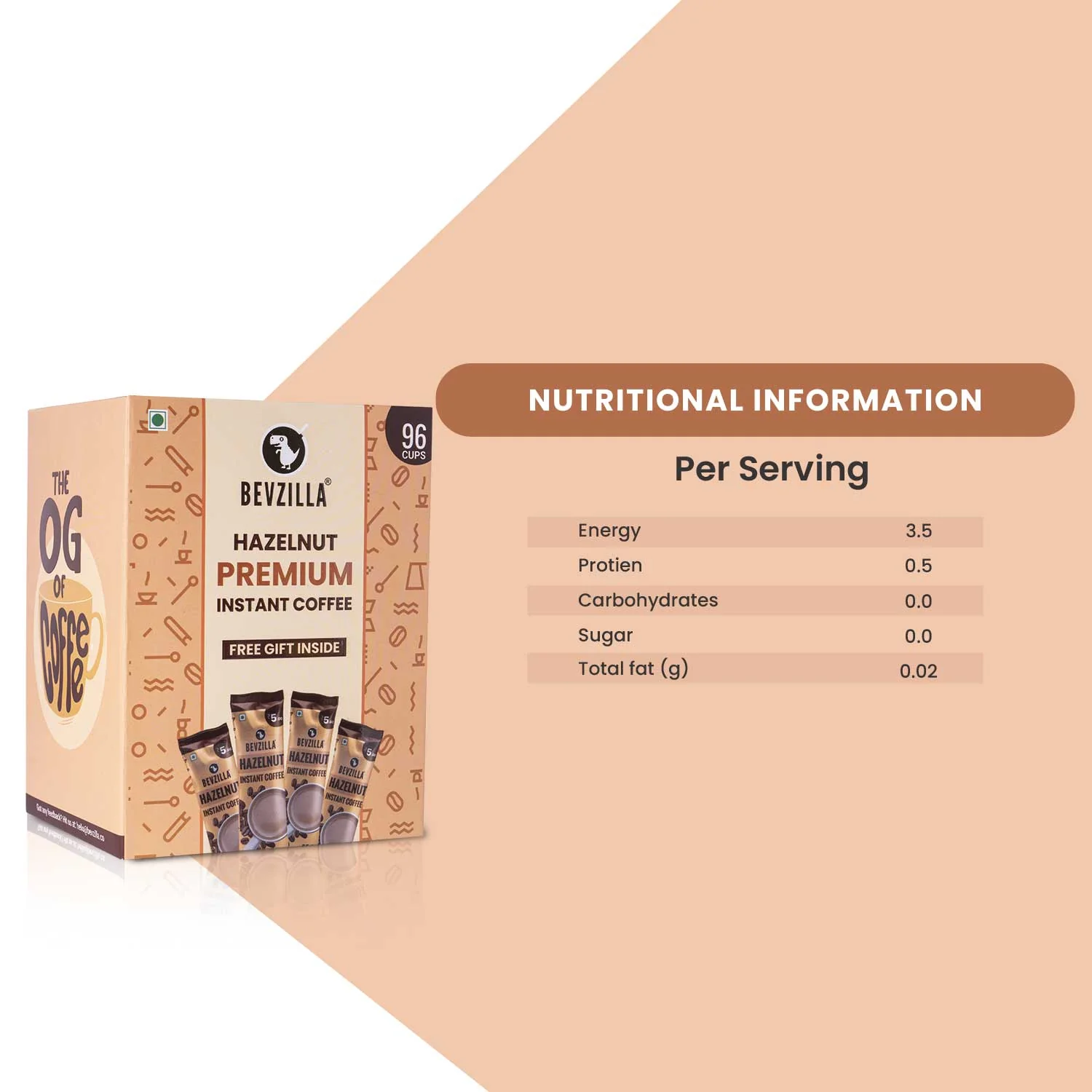 96 Hazelnut Coffee Sachets Box (Free Coffee Sachet Inside) - Image 8