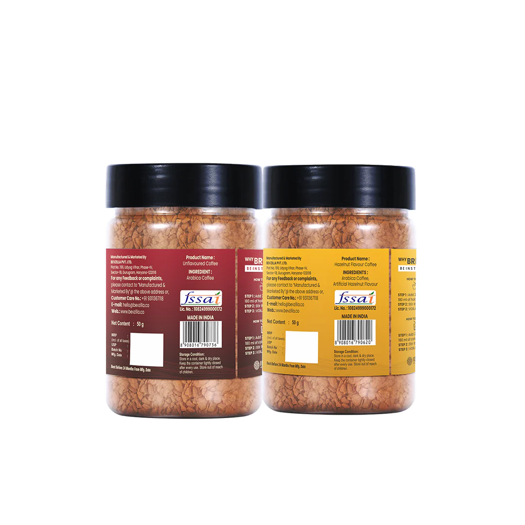 Turkish Hazelnut + Classic Coffee Powder - Combo Pack of 50g x 2 - Image 5